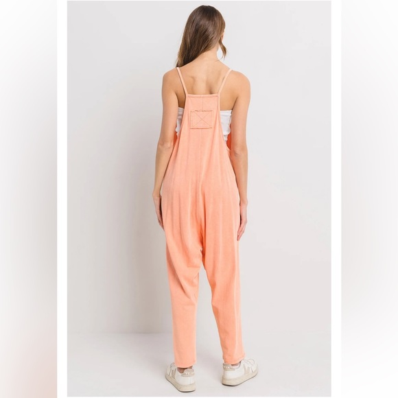 22 Mineral Washed French Terry Harem Jumpsuit - Picture 4 of 5